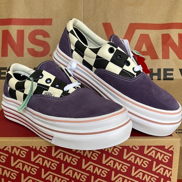 Vans COMFYCUSH ERA Suede/Canvas PurpleV/Classic White sneakers - platforms WMNS - Picture 5 of 16